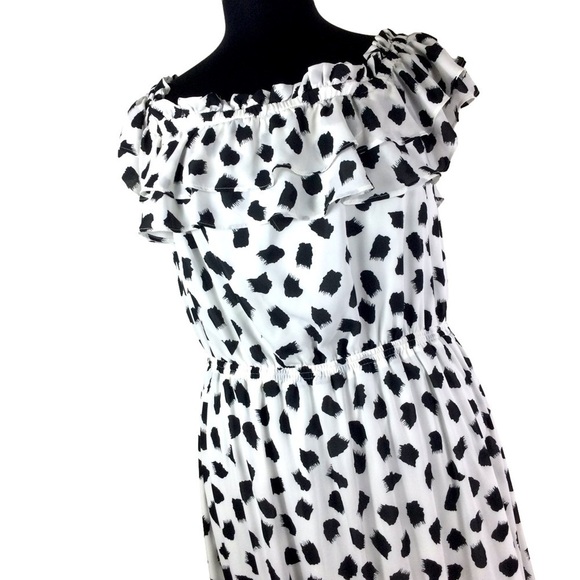 Lane Bryant x Beauticurve Chiffon Polka Dot Maxi Dress - Picture 10 of 14